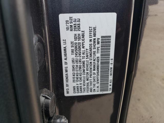 5FNYF5H64MB014028 Honda Pilot Touring