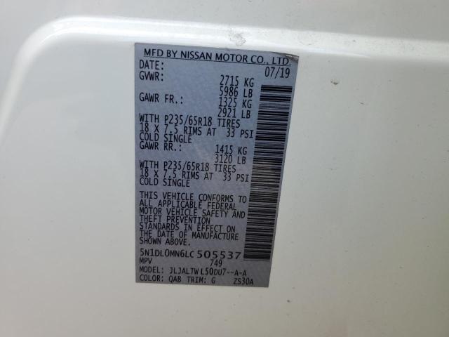 5N1DL0MN6LC505537 Infiniti QX60 LUXE