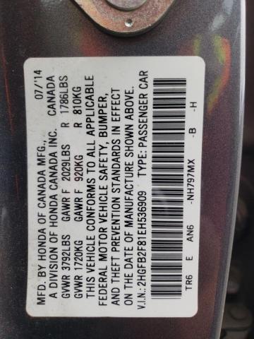 2HGFB2F81EH536909 Honda CIVIC EX