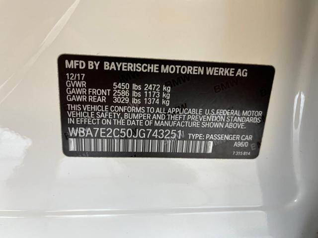 WBA7E2C50JG743251 BMW 740 I