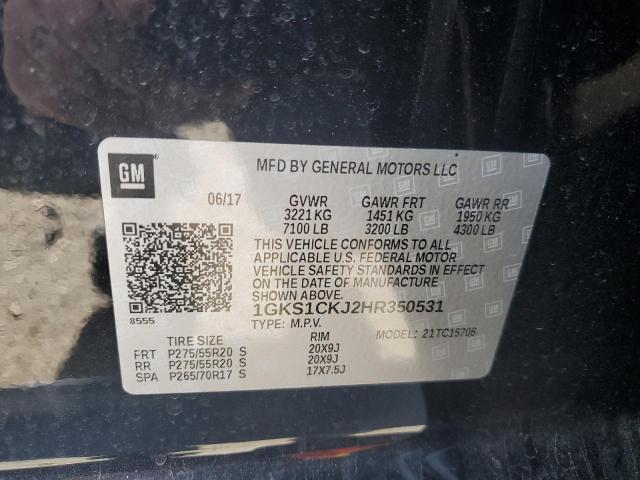 1GKS1CKJ2HR350531 GMC YUKON DENALI