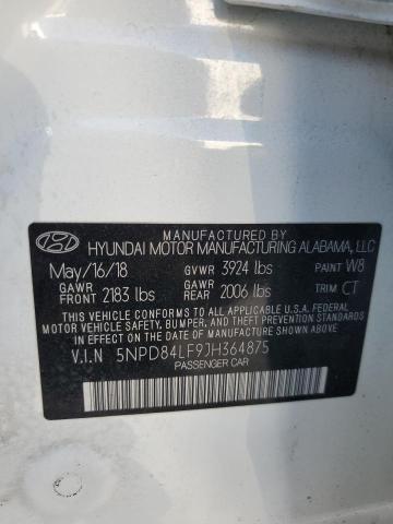 5NPD84LF9JH364875 Hyundai ELANTRA SEL