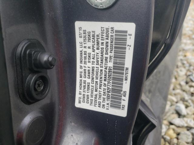19XFB2F77FE092891 Honda CIVIC SE