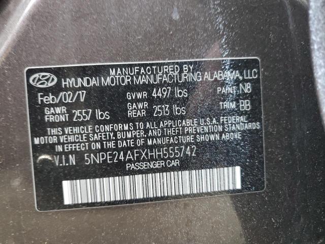 5NPE24AFXHH555742 Hyundai SONATA SE