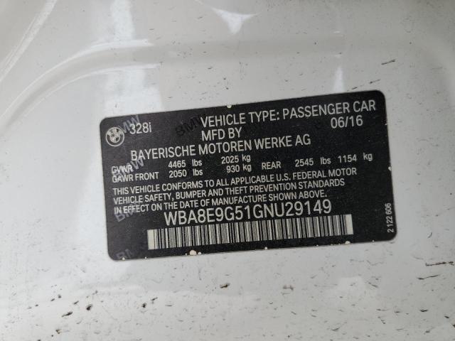 WBA8E9G51GNU29149 BMW 328 I Sulev