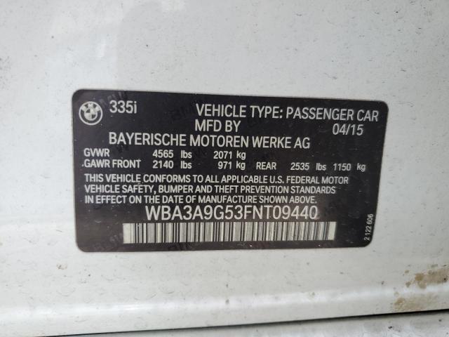 WBA3A9G53FNT09440 BMW 335 I