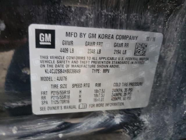 KL4CJ2SB4HB039849 Buick Encore Sport Touring