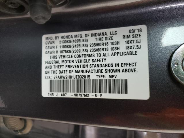 7FARW2H81JE032815 Honda CR-V EXL