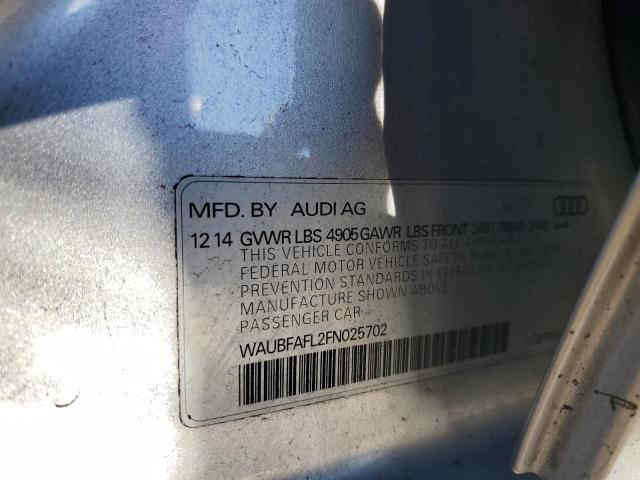 WAUBFAFL2FN025702 Audi A4 PREMIUM