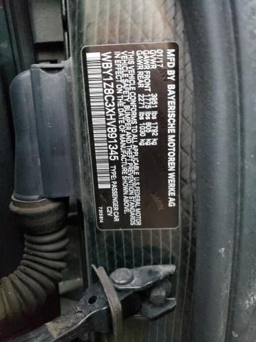 WBY1Z8C3XHV891345 BMW I3 REX