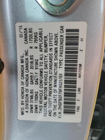 2HGFB2F79FH525763 Honda CIVIC SE