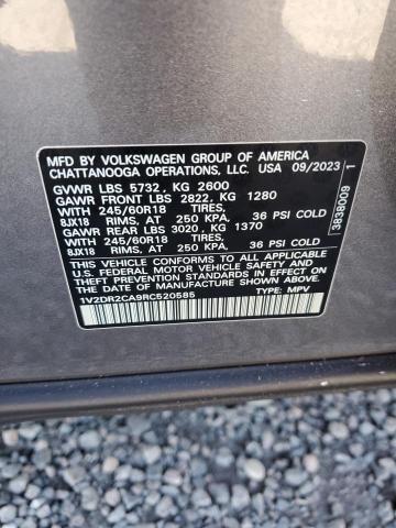 1V2DR2CA9RC520585 Volkswagen ATLAS SE