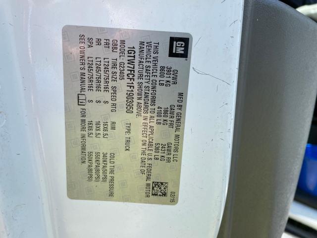 1GTW7FCF1F1903950 GMC Savana G2500
