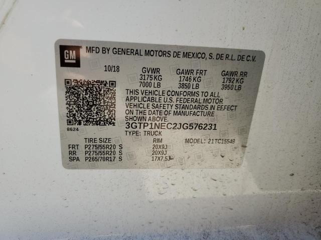 3GTP1NEC2JG576231 GMC Sierra C1500 Slt