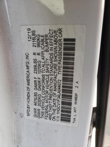 1HGCV1F34LA044072 Honda Accord Sport