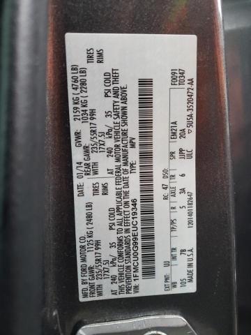 1FMCU0G99EUC19346 Ford ESCAPE SE