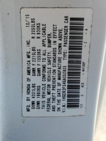 1HGCR2F54GA052805 Honda Accord Sport