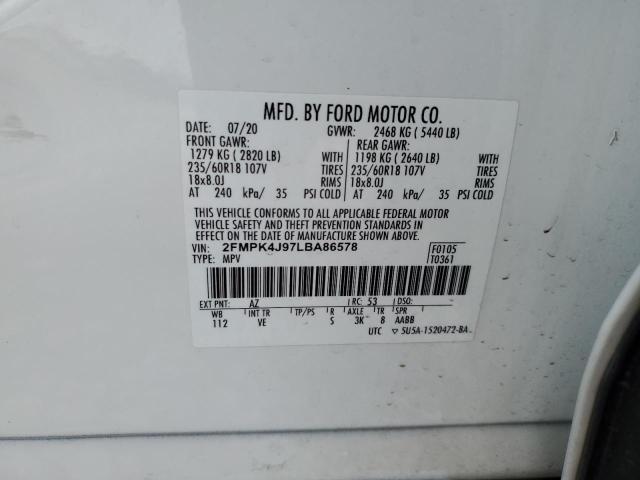 2FMPK4J97LBA86578 Ford EDGE SEL