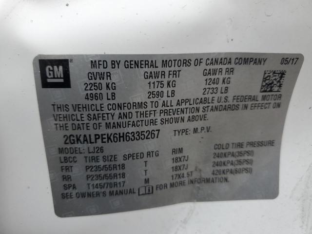 2GKALPEK6H6335267 GMC Terrain Slt