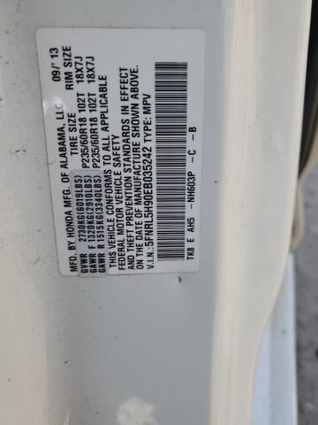 5FNRL5H90EB035242 Honda Odyssey Touring