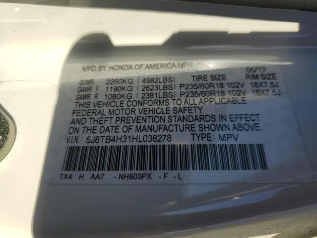 5J8TB4H31HL038278 Acura RDX
