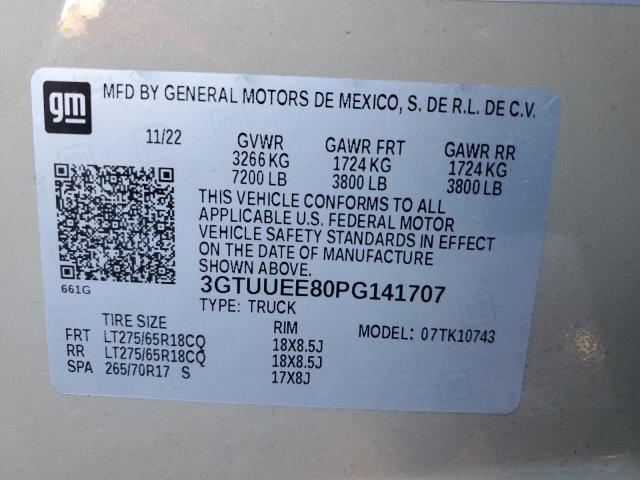 3GTUUEE80PG141707 GMC Sierra K1500 At4