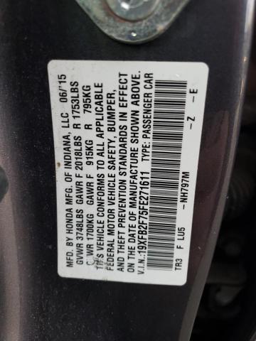 19XFB2F75FE271611 Honda CIVIC SE