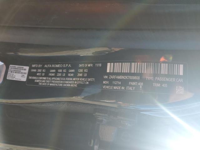 ZARFAMBN2K7609808 Alfa Romeo GIULIA TI