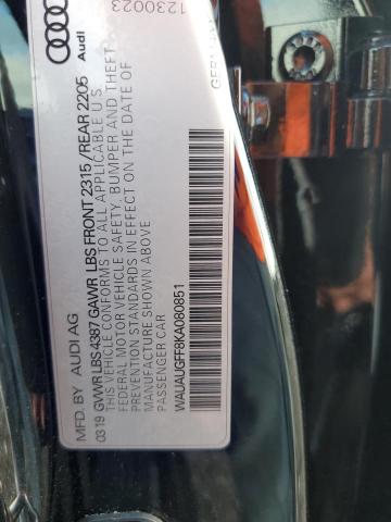 WAUAUGFF8KA080851 Audi A3 PREMIUM