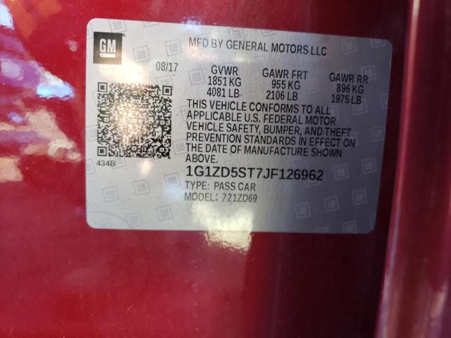 1G1ZD5ST7JF126962 Chevrolet MALIBU LT