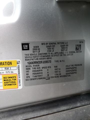 1GKKRRKD3FJ206570 GMC Acadia Slt-1