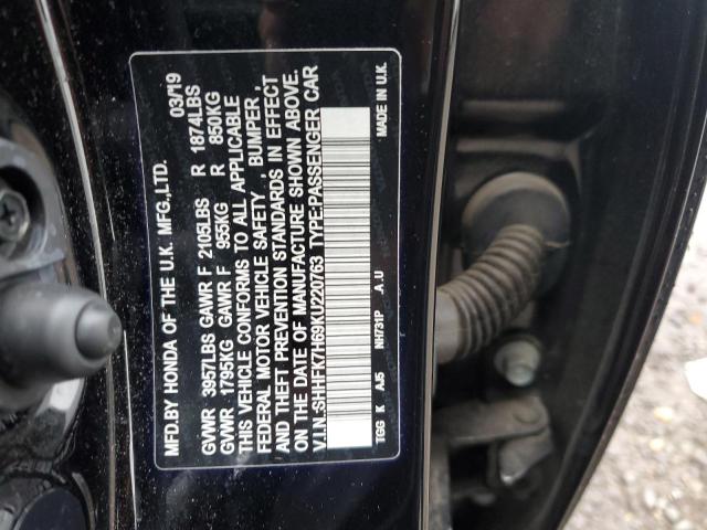SHHFK7H69KU220763 Honda CIVIC EX