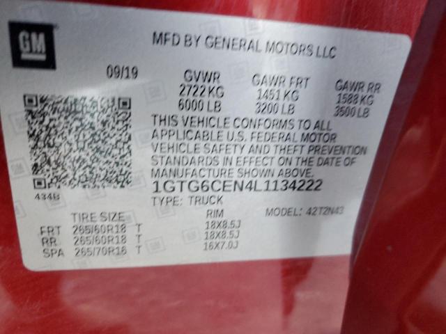 1GTG6CEN4L1134222 GMC CANYON SLE