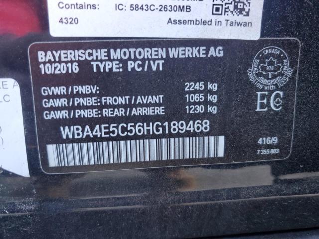 WBA4E5C56HG189468 BMW 440xi Gran Coupe
