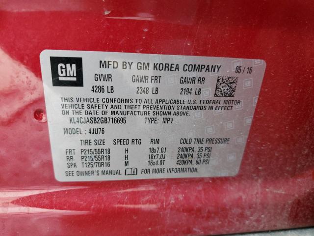 KL4CJASB2GB716695 Buick Encore