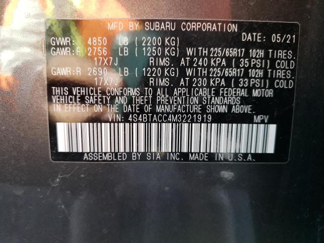 4S4BTACC4M3221919 Subaru Outback Premium