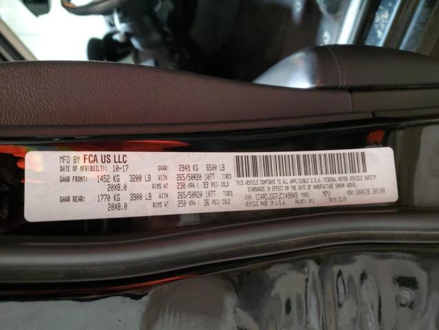 1C4RDJDG7JC149949 Dodge DURANGO GT
