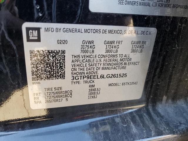 3GTP9EEL6LG261525 GMC Sierra K1500 At4