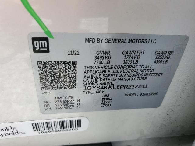 1GYS4KKL6PR212241 Cadillac Escalade Esv Premium Luxury