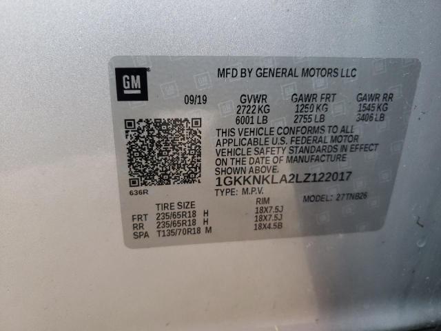 1GKKNKLA2LZ122017 GMC ACADIA SLE