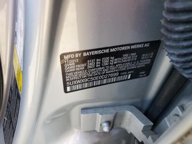 5UXWX9C50E0D27699 BMW X3 Xdrive28i