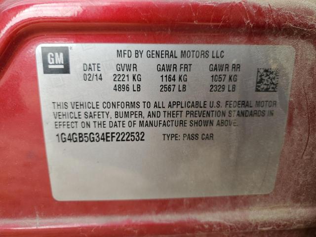 1G4GB5G34EF222532 Buick Lacrosse