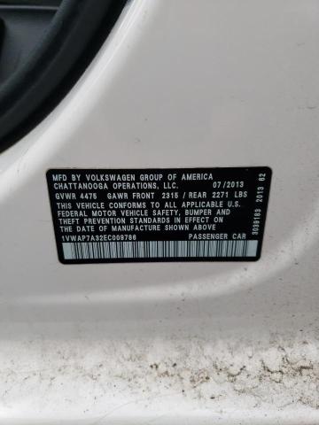 1VWAP7A32EC009786 Volkswagen PASSAT S