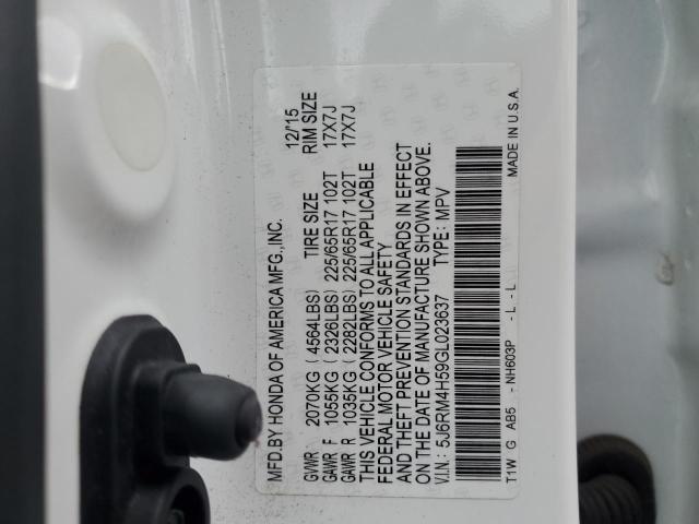 5J6RM4H59GL023637 Honda CR-V EX
