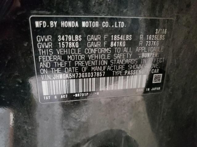 JHMGK5H73GX037857 Honda FIT EX