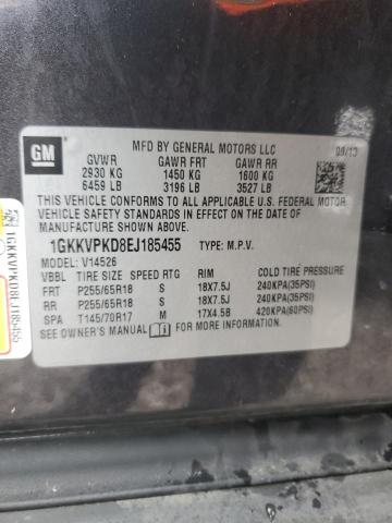 1GKKVPKD8EJ185455 GMC ACADIA SLE