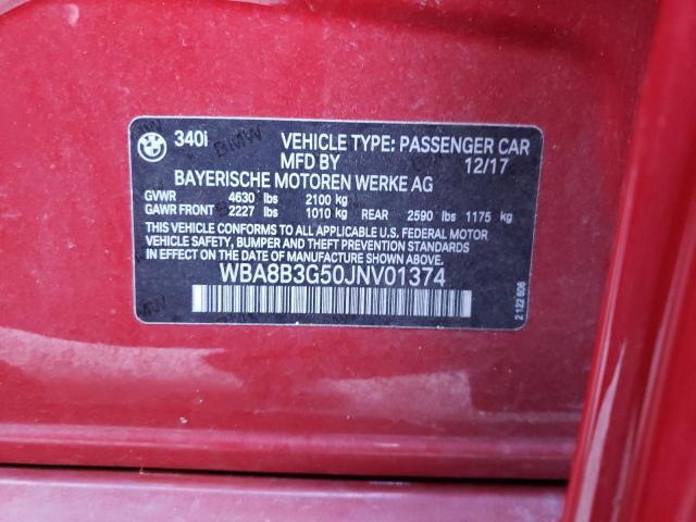 WBA8B3G50JNV01374 BMW 340 I