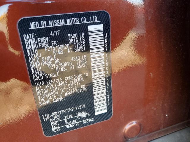 JN8AY2NC8H9511219 Nissan ARMADA SV