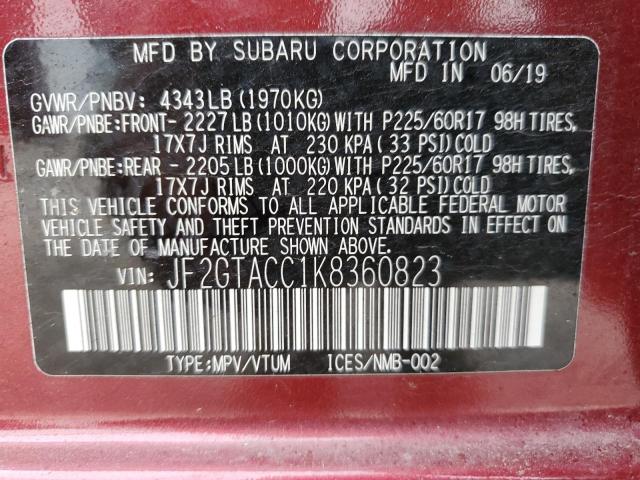 JF2GTACC1K8360823 Subaru Crosstrek Premium