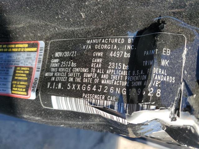 5XXG64J26NG129628 KIA K5 GT LINE